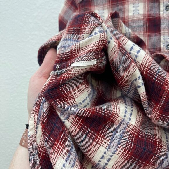 MNG Mango Basics Aztec Southwestern Print Flannel Button Up Shirt Womens size 4 - Picture 4 of 6